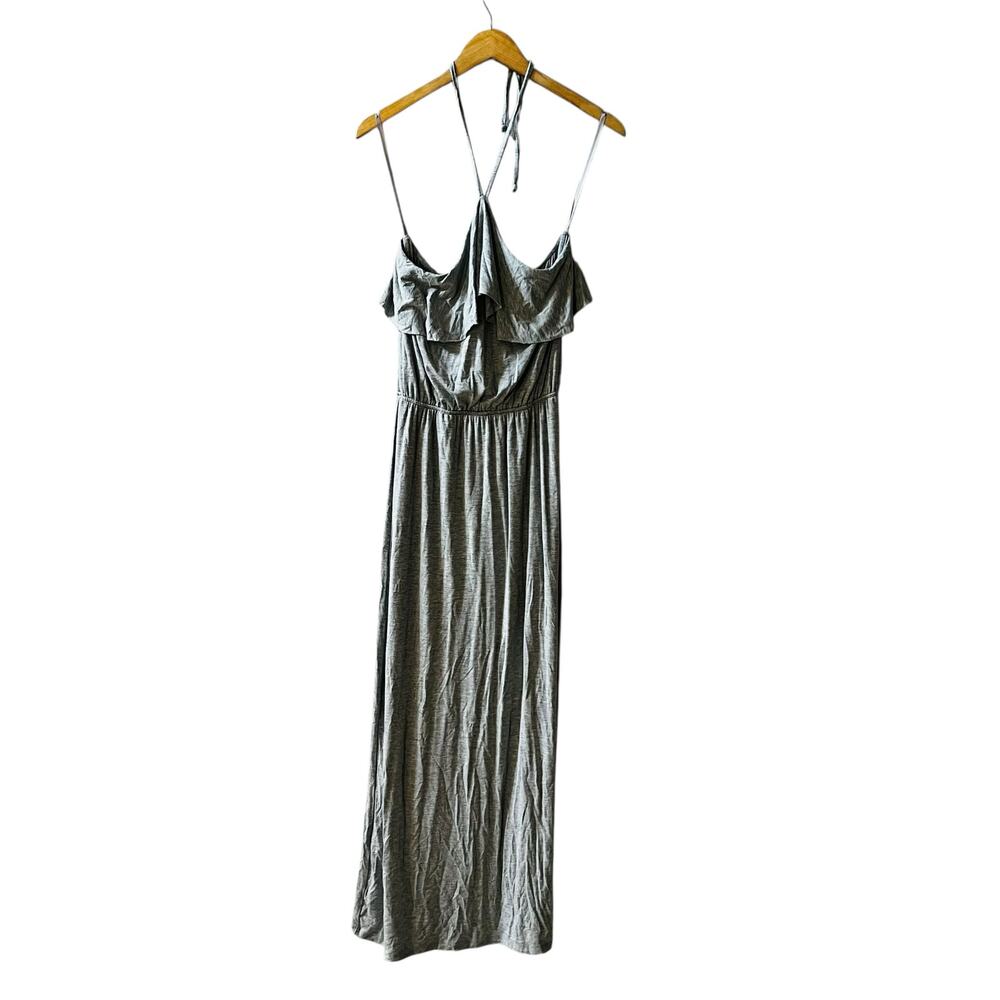 Velvet Torch Grey Halter Jersey Maxi Dress Dress Size L Large NWT